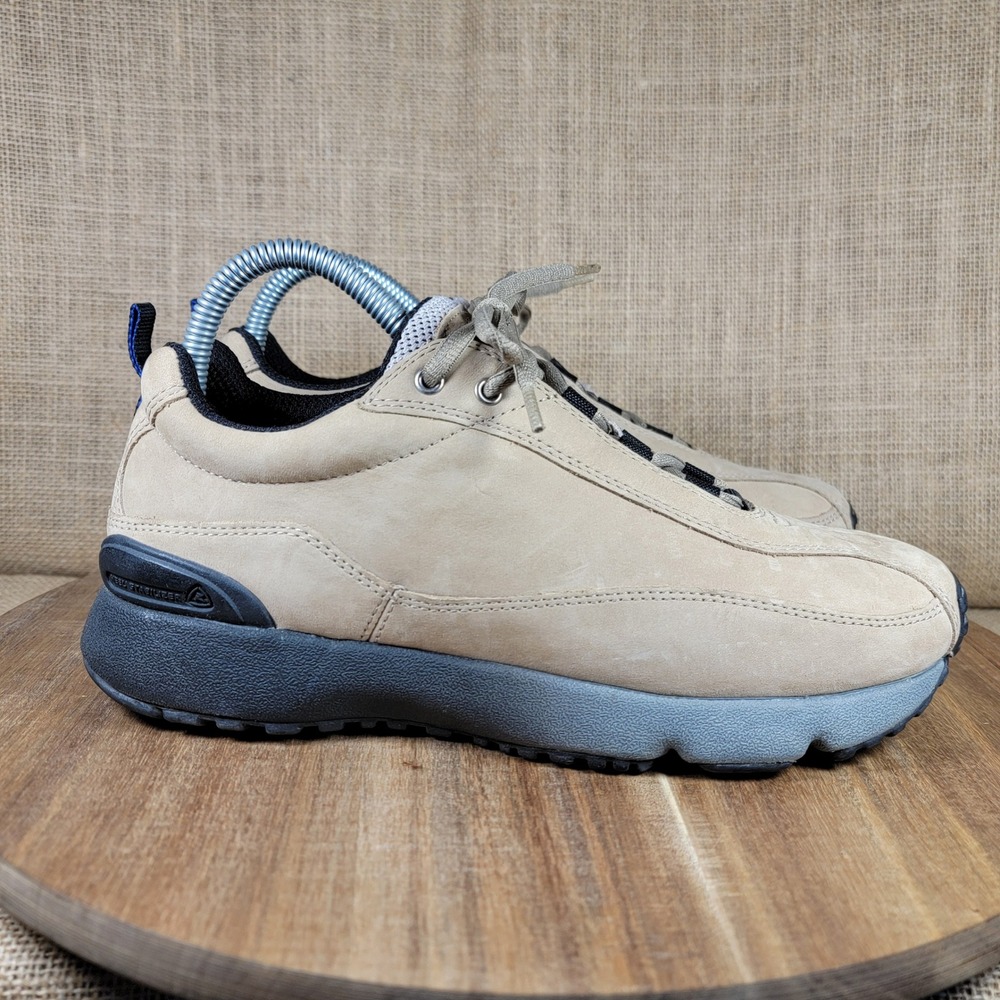 ECCO Receptor Walking Shoes Nubuck Leather Comfort Trail Beige Women's 6.5